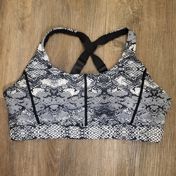 ZYIA Light n Tight Adjustable  Cobra Metallic Snakeskin Sports Bra Size XLarge - Picture 5 of 11